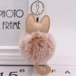 Fluffy Pom-Pom Kitty Cat Keychain
