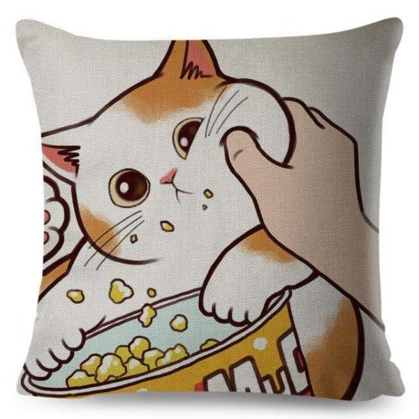 Funny Love Kiss Cat Pillow Case