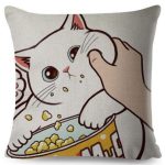 Funny Love Kiss Cat Pillow Case