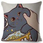 Funny Love Kiss Cat Pillow Case