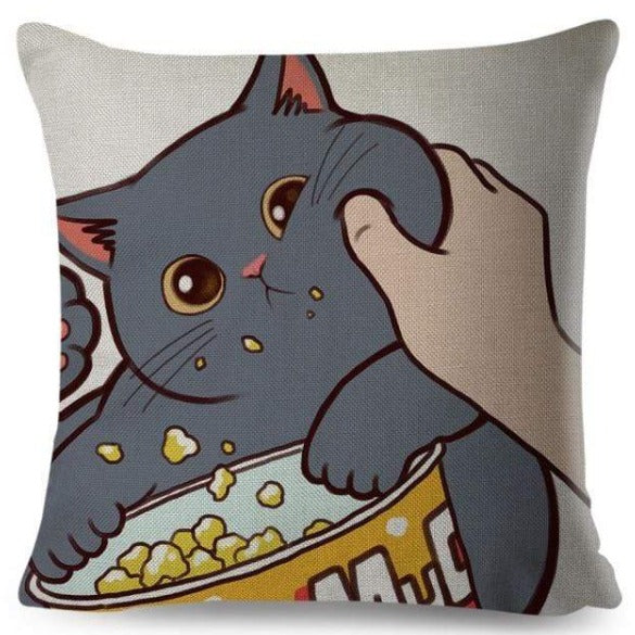 Funny Love Kiss Cat Pillow Case