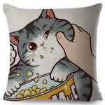Funny Love Kiss Cat Pillow Case