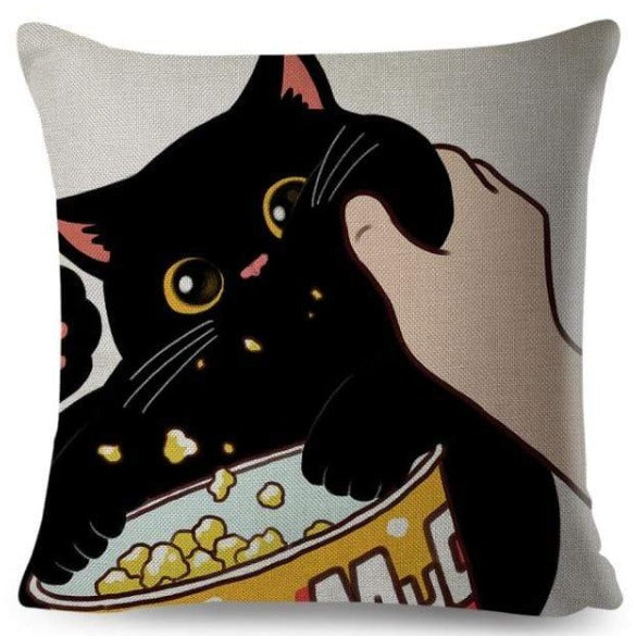 Funny Love Kiss Cat Pillow Case