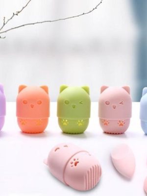 Cat Powder Makeup Blender Holder