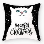 Funny Black Cat Pillowcase Cushion Cover