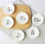 Cat Mini Saucer Dinner Plates