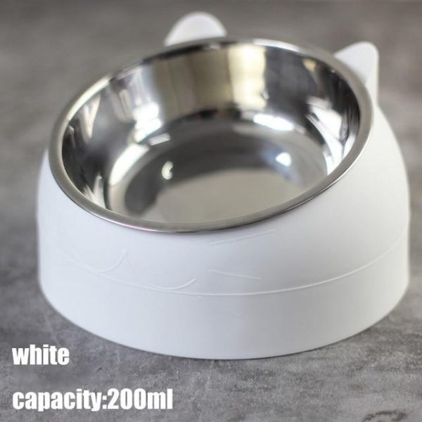 Oblique Mouth Single Cat Bowl