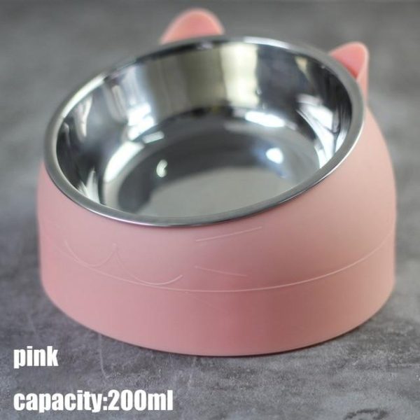 Oblique Mouth Single Cat Bowl