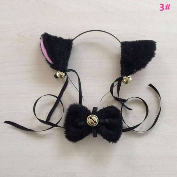 Kitty Headband Bow Neckwear costume