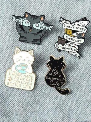 Life is Better with Cats Enamel Pins