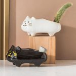 Black and White Cat Flower Pots