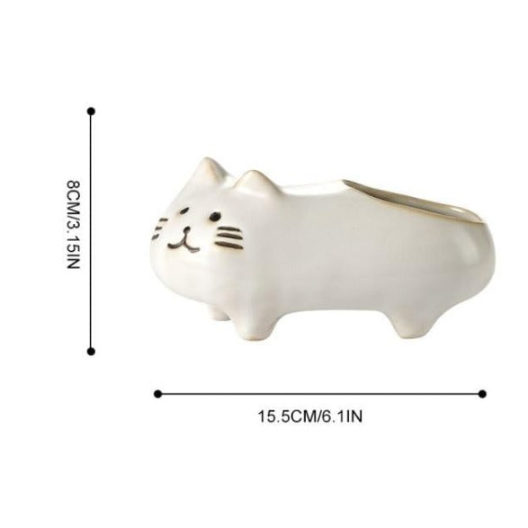 Black and White Cat Flower Pots