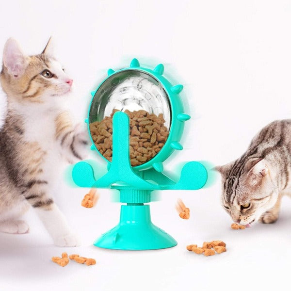 Rotating Wheel Cat Treat Dispenser