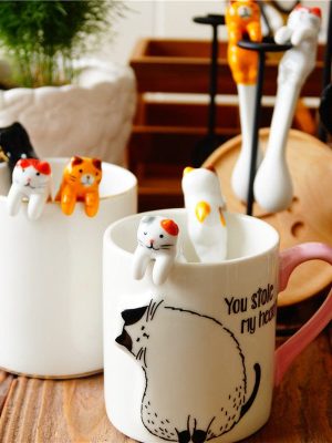 Ceramic Cute Cat Hanging Spoons