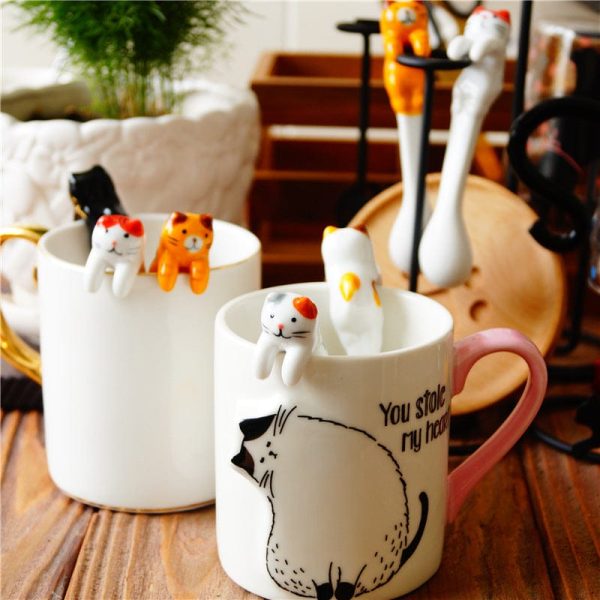 Ceramic Cute Cat Hanging Spoons