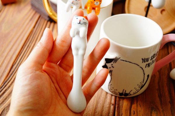 Ceramic Cute Cat Hanging Spoons