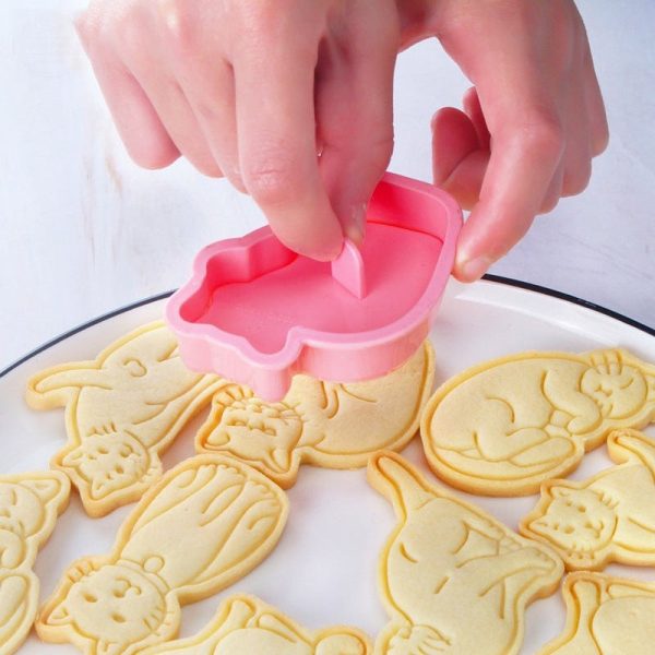 6Pcs/set DIY Cat Biscuit Mold