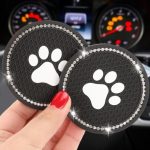 2Pcs Cat Paw Car Coasters