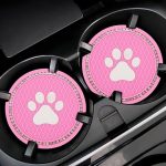 2Pcs Cat Paw Car Coasters