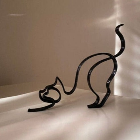 Cat Metal Artistic Home Sculpture