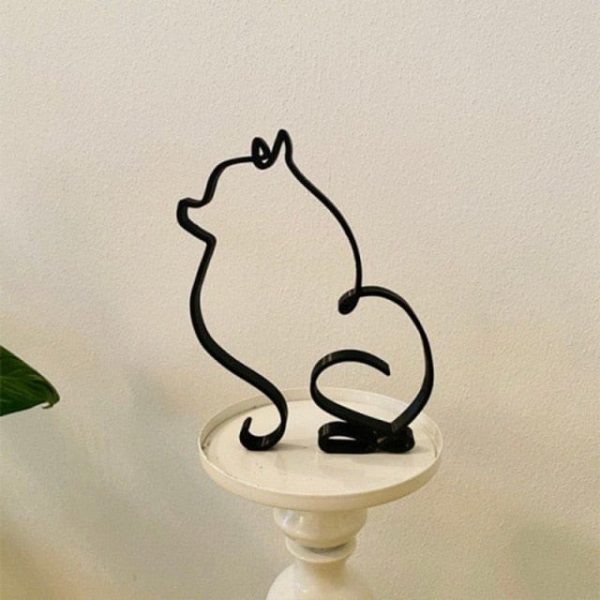 Cat Metal Artistic Home Sculpture