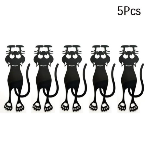 5pcs/set Black Cat Bookmarks
