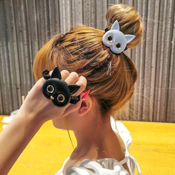 Cat Face Hair Ties Scrunchies