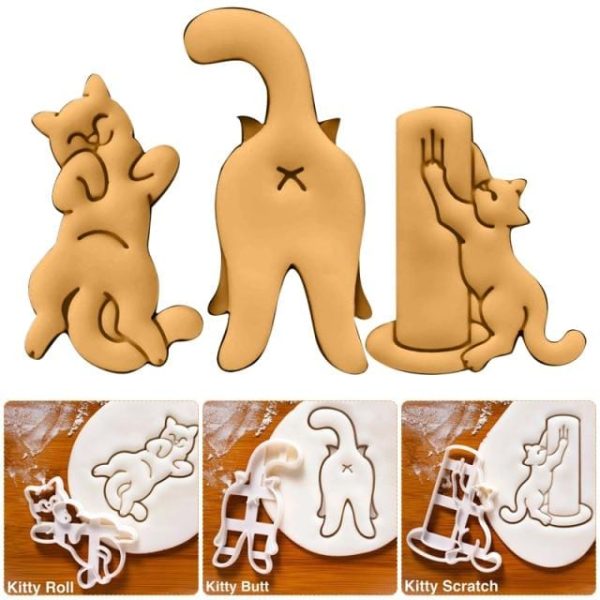 Kitty Butt Christmas Cookie Cutters
