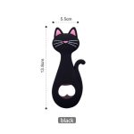 Black Pink Cat Magnetic Bottle Opener
