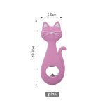 Black Pink Cat Magnetic Bottle Opener