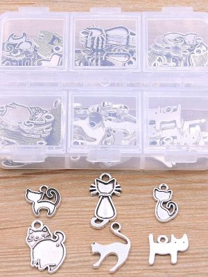 60Pcs Cat Pendant Kit Box