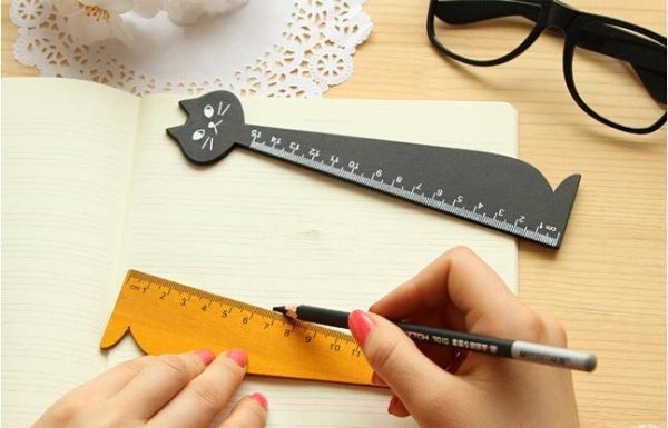New Cat Straight Wooden Ruler