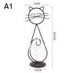 Cat Hydroponic Flower Metal Vases
