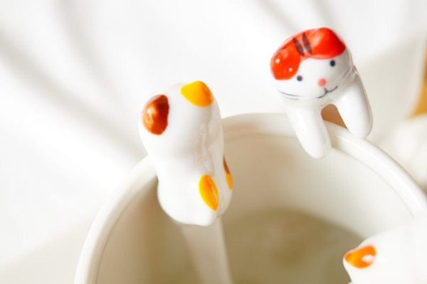 Ceramic Cute Cat Hanging Spoons
