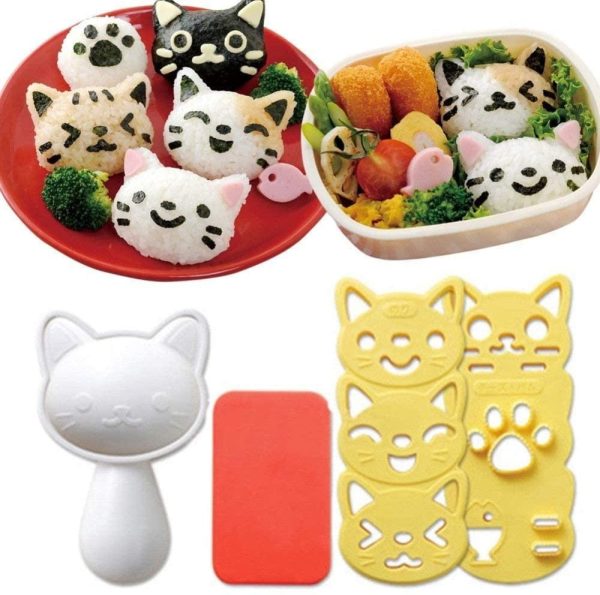 3pcs Cat Sushi Mold Set