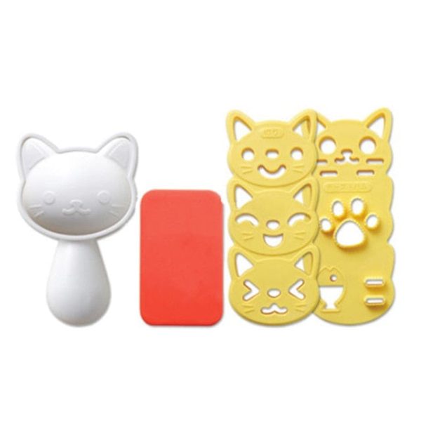 3pcs Cat Sushi Mold Set