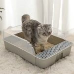 Semi-Enclosed Cat Litter Box
