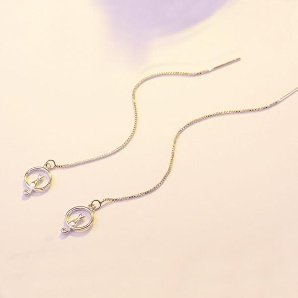 Elegant Cat on Moon Lucky Earrings