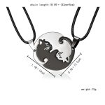 2Pcs Yin and Yang Cat Necklace