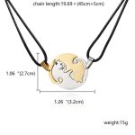 2Pcs Yin and Yang Cat Necklace